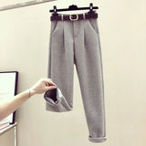 Zingj New Style Reduces Age 3 Sets Female Versatile Suit Windbreaker Coat Half High Collar Bottom Sweater Woolen Pants Tide-Outfit