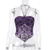 Spring New Sexy Hot Girl Blouse Temperament Slim Hanging Neck Flocking Sling With Chest Vest