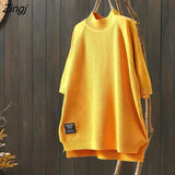 Women Spring Half High Collar Simple Leisure Fashion Solid Korean Style All-match Temperament Cozy New Arrival