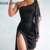 Women Solid Mesh Contrast Sleeveless Slit Long Dress Bodycon Dress Summer