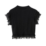 Early Spring, The New Style Laminated Decorative Eight-Strand Knitted Vest