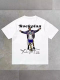 Men's T-Shirt 2024 Basketball Shirt Sports Style Short-Sleeved Cotton Print Loose T-Shirt Street Hip-Hop Blouse Short