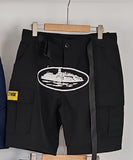 High Street Multi-Pocket Cruise Ship Printed Shorts Men's Fashion Brand Summer Loose Overalls Shorts