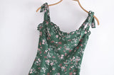 New Pastoral Spring Style Small Broken Flower Print Slim Skirt With
