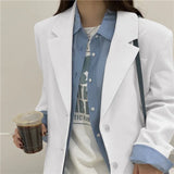 Zingj Celebrity Hanging Feeling Fried Street Small Suit Jacket Female Spring And Autumn Korean Version Of The British Wind Loose Casual White Suit