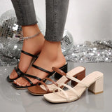 New Summer Black Fine Sandals In The Wind Of Women And Fairies With Cool Slippers Women Wear Coarse Heel With Women's