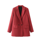 And Summer 2024 New Simple Loose Double-Breasted Suit Jacket New Suit For Women In Spring And