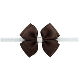 piece Sweet Color Kids Bow Headband Silver Ribbon Bows with Thin Hairband Photography Props Girls Bow Tiara Headwrap