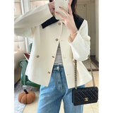 Zingj Size Women's Fat Mm Color Doll Collar Coat Autumn 2024 New Small Show Thin Hide Meat Jacket-Outfit