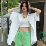 Elegant and Youth Woman Blouses Oversize Shirts Woman Summer Women's Clothing Spring 2023 Short Hand Shirt Youth