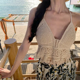 Zingj Spot 2024 Ink Painting Leaves Chiffon Wide Leg Pants Open Fork High Waist Show Thin Pants Pants Sun