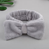 New OMG Letter Coral Fleece Wash Face Bow Hairbands For Women Girls Headbands Headwear Hair Bands Turban Hair