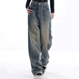 Vintage Dark Wash High Waist Boyfriend Jeans-Outfit