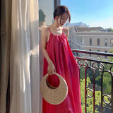 Zingj Seaside Vacation Strapless Dress Long Design Advanced Sense Minority Super Fairy Back Beach Dress