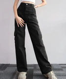Street Style Straight Leg Cargo PantsOutfit