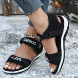 Spring And Summer New Women's Shoes Women's Sandals Sports Wind One-字 Type Dew Magic Sticker Cool