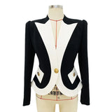 New Star Fashion Hit Color Repair A Buckle Suit Jacket