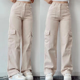 Street Style Straight Leg Cargo PantsOutfit