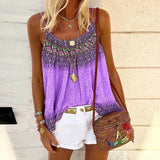 Women Print Vest Tshirt Summer Casual Oversize Tops Loose Vintage Female Camis Tank Top Tee Streetwear Sling Clothes
