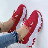 Single Shoes For Women's 2023 Spring And Autumn New Round-Head, Thick-Soled, Low-Heeled, Flat-Soled Leisure Sports