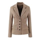 Fur Collar Coat And Mini Skirt Set- Outfit