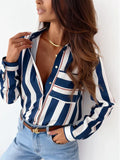 Zingj Wise Hot Style Autumn New Fashion Long Sleeve V Collar Women Shirt Shirt Women's