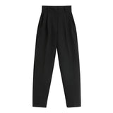 Zingj Suit 2024 Autumn Temperament Short Suit Jacket Show Thin High Waist Hanging Sense Of Suit Pants