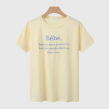 Zingj Korean Chic Summer New Embroidery Stereo Letter Casual Simple Age Reduction Round Collar Short Sleeve Versatile