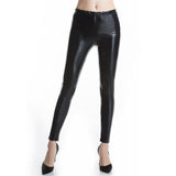 Waist Slim Fit Leather Stretch Bright
