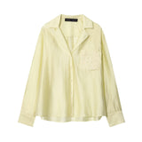 New Fashion Temperament Women's Embroidered Pocket Shirt