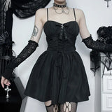 Autumn New Polo Collar Bubble Sleeve Blouse Cornflower Ribbon Slim Suspender Dress
