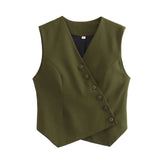 New Two-Color Oblique Cardigan Asymmetrical Fashion