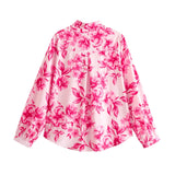 Shirt 7484067 Flower Printed Flute Skirt 7484067