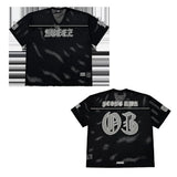Web English AEEEZ Jersey Digital V-Neck T-Shirt Fashion Street Men And Women Leisure Sports Short
