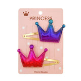 Sequins Cartoon Love Heart Crown Hair Clips for Girls Handmade Boutique Hairpins Baby Clips Kids Hair Accessories