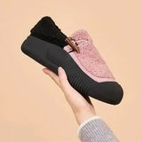 Zingj Shoes Women's 2023 Autumn New Velvet Soft-Soled Women's Shoes Lazy Shoes With One Foot On Casual Beans Cotton-Padded