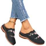 Zingj Size Small Flower Semi-Slippers Women's Womens Slippers Large Size Thick-Soled Baotou Women's