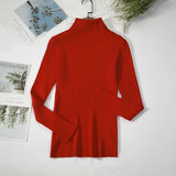 2021 Autumn Winter Sweater Knitted Women Khaki Long Sleeve Slim Casual Turtleneck Pullover Ladies White