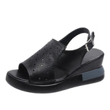 Zingj Heel Sandals Women's 2024 New Summer High-Heeled Fish Mouth Women's Shoes Hollowed-Out Heightened Muffin Large Size