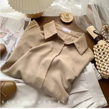 Chiffon Blouse for Women Elegant Social Women's Shirt Para Mujer Office Outfits Women Women's Long Sleeve Top White