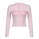 2024 New Floret Fold Ultra-Short Solid Color Slim And Thin Girl Style Simple Two-Piece Girl