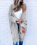 Zingj Autumn And Winter Women's New Knitted Cardigan Coat Pocket