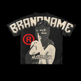Hip Hop T-Shirt Harajuku Short T-Shirt Gothic Street Clothing Fashion Men's And Women's Punk