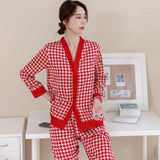 Pajamas Set V Neck Design Cross Letter Print Sleepwear Silk Home Clothes Large Size Nightwear Cute Underwear Sleep