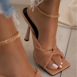 Size Women's Shoes In The Summer Of 2023, The New Style Ladies Wear High-Heeled Fishmouth Sandals And Slippers For Women And