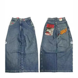 Wide-Legged Jeans Street Hip-Hop Personality Y2K Straight Casual