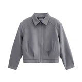 Short Jacket Men's And Women's Spring And Autumn Cushion Shoulder Suit Collar Pilot Fashion Niche Baseball Suit