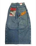 Y2K Big Boy Jeans Original Hip-Hop Embroidered Loose Jeans Street