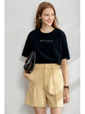 Minimalism Spring Female Offical Lady Blazer Women,Lace Vneck Tanks,High Waist Women's pants Female Shorts