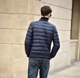 Autumn And Winter Male Standing Collar Jacket Down Jacket Large Size Slim Fashion Standing Collar Short Baseball Jacket Matching Wear-Outfit